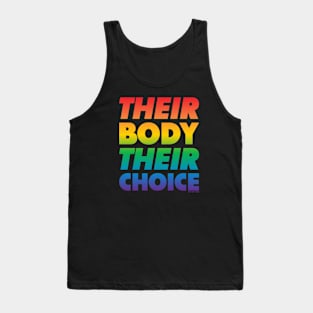 Their Body Their Choice - Rainbow Pride Flag Tank Top